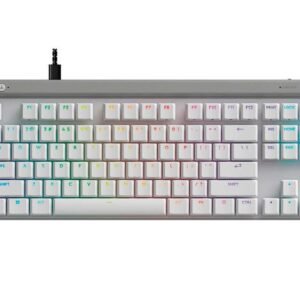 Teclado Gamer Logitech G515 Tkl Mecánico Lightsync Rgb Blanco
