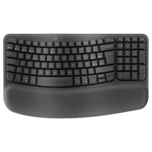 Teclado Ergonómico Inalámbrico Bluetooth Logitech Wave Keys Negro