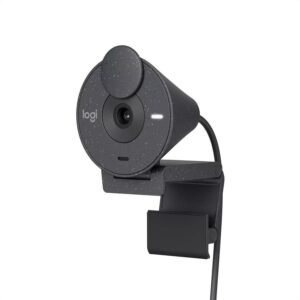 Webcam Full Hd 1080P, Logitech Brio 300, Rightlight 2, Usb-C Grafito