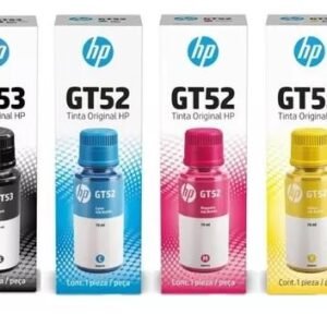Combo Botella De Tinta HP GT53 Negra + 3 GT52 Colores