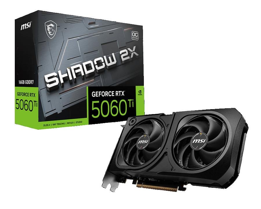 Placa De Video Msi Geforce Rtx 5060 Ti 8G Shadow 2X Plus