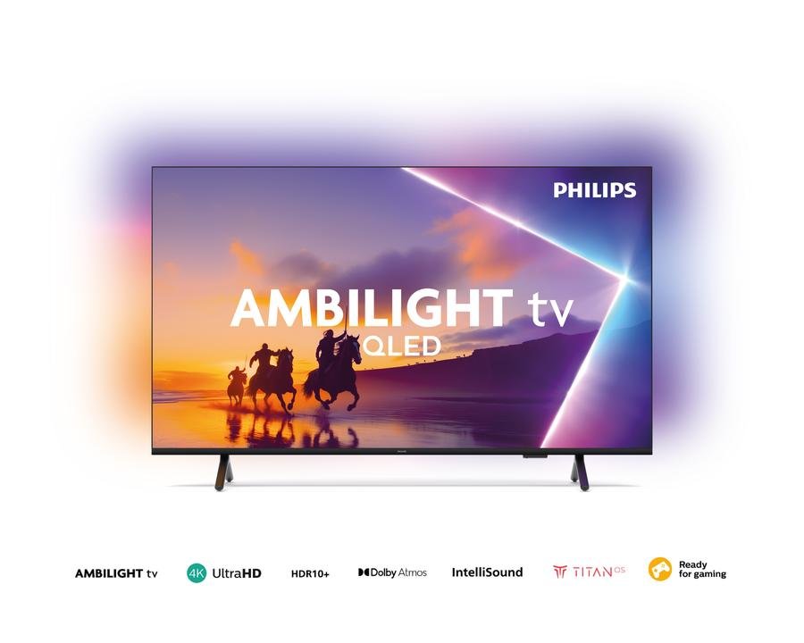 Tv Smart Philips 50" 4k QLED 50PUD8250 TITAN OS Ambilight