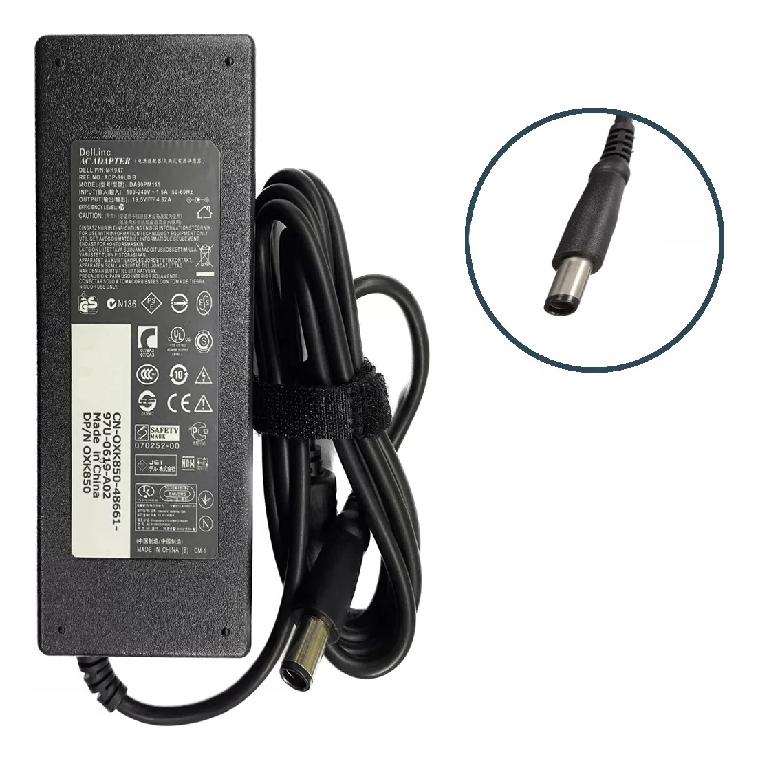 Cargador Original P/ Dell 19.5v 4.62a 90w pin grueso 7,4 x 5,0mm