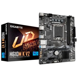 Motherboard Gigabyte H610 DDR5 LGA1700 para Intel 12 13 y 14 Gen