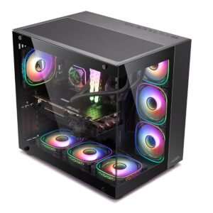 Gabinete Sentey (GS-8200) Lateral Acrilico Negro x7 Fan Argb