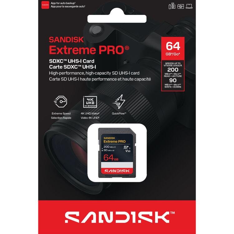 Tarjeta de Memoria SD SanDisk 64GB UHS-I Extreme Pro