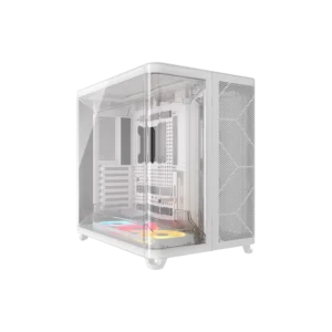 Gabinete CORSAIR AIR 5400 LX-R RGB iCUE LINK Mid Tower con triple cámara Blanco