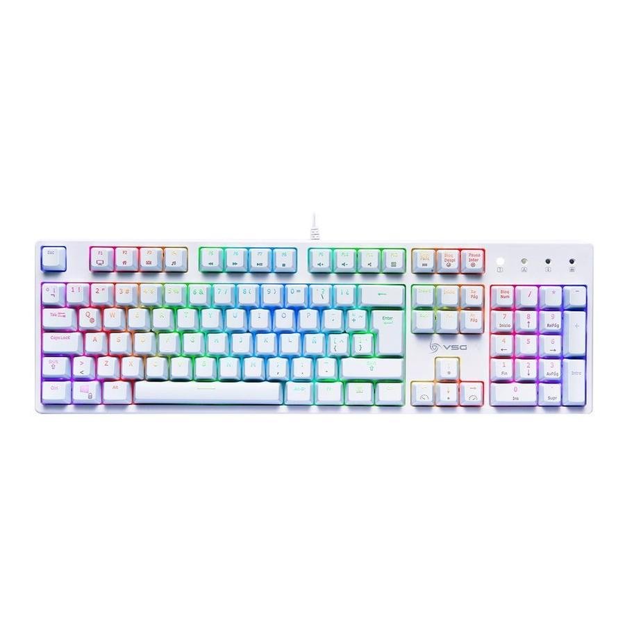 Teclado Usb Mecánico VSG Alnilam (VG-KM983-WHT-RED) Blanco Sw/Red