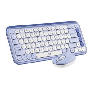 Combo Teclado Y Mouse Bluetooth Logitech Pop Icon Lila Esp Lat