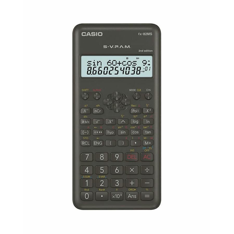 Calculadora Cientifica Casio (FX-82MS-2) 240 Funciones Black