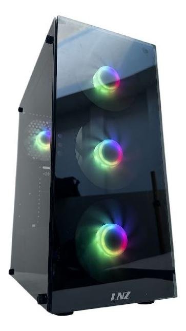 Gabinete LNZ Y10 4 Fan ARGB Vidrio Templado Negro