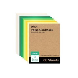 Cartulina De Muestra Cricut Value De 8,5 X 11 Pulgadas, 80 Hojas, Botánicos