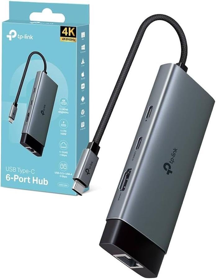 Hub Usb Tp-link UH6120C Tipo-C 6 En 1