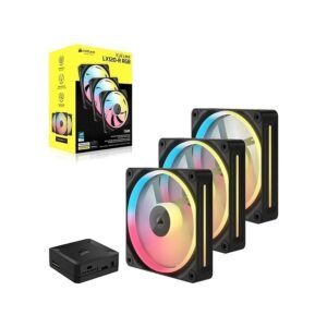 Fan Cooler Corsair Icue Link Lx120-R 120Mm Rgb Triple Pack Reverse Black