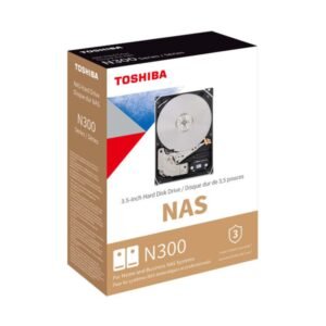 Disco Duro Interno Toshiba 16TB N300 NAS SATA III 3,5" 7200 rpm HDWG81GXZSTA