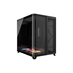 Gabinete CORSAIR AIR 5400 LX-R RGB iCUE LINK Mid Tower con triple cámara Negro