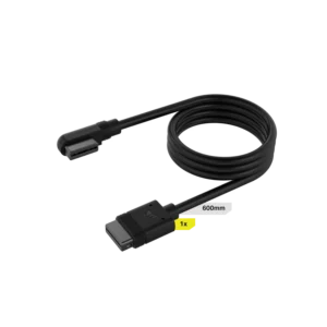 Cable CORSAIR iCUE LINK 1x 600mm con conector 90° negro