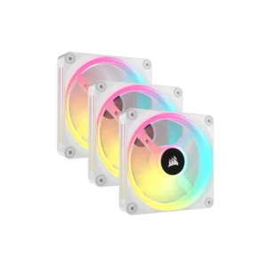 Kit de ventiladores CORSAIR PWM de 120 mm QX120 RGB x3 blanco con iCUE Link
