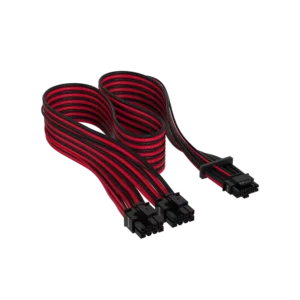 Cable con fundas individuales PCIe Gen 5 12V-2x6 de 600 W y 12 4 patillas con funda individual, Type 4, ROJO/NEGRO